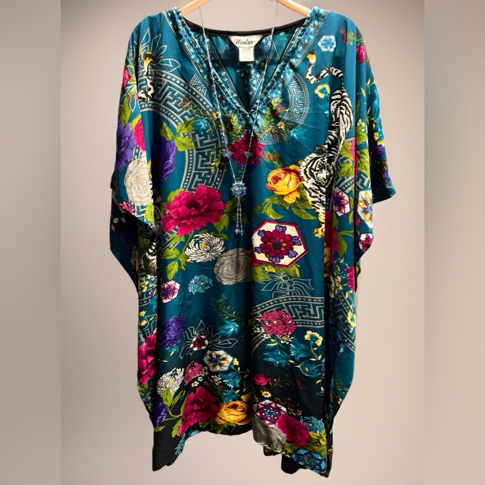 Craftans By Winlar Tiger Print Tropical Pattern Rare** Shorter